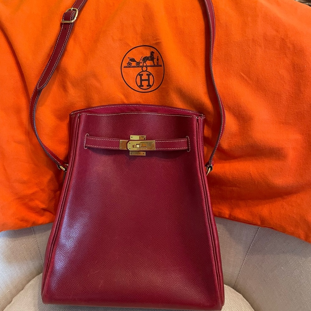 Hermes Rouge Hermes Lisse Kelly sport